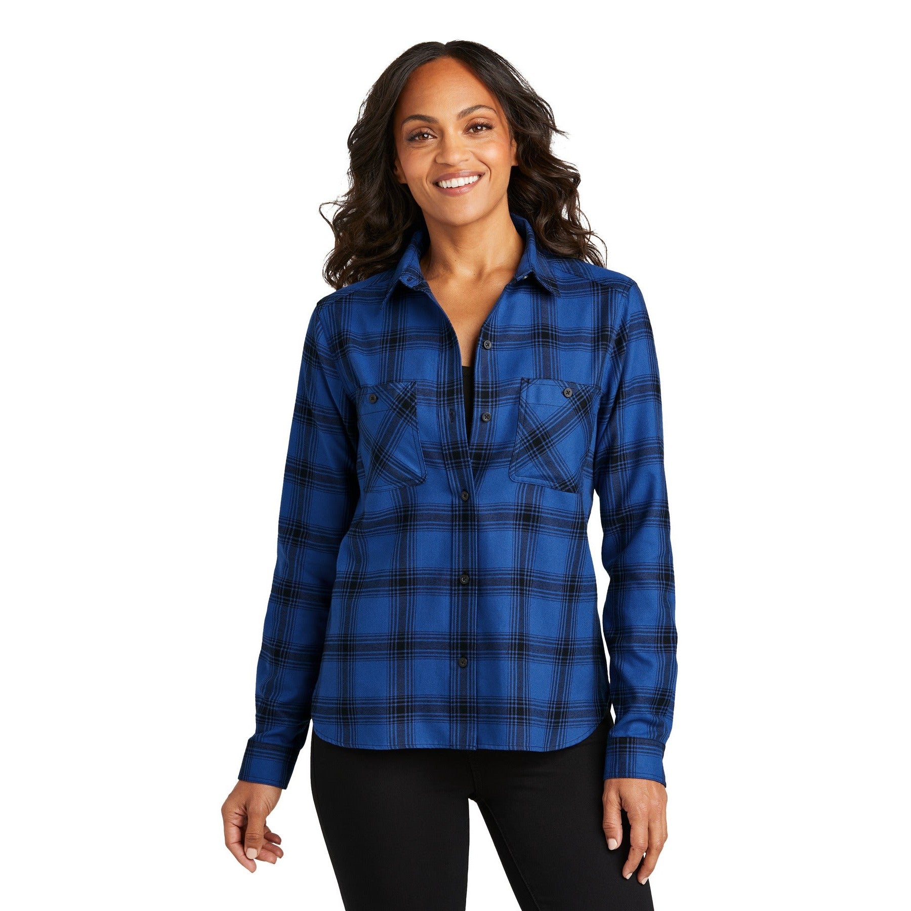 Port Authority-Port Authority® Women's Plaid Flannel Shirt LW669-MedTech-5